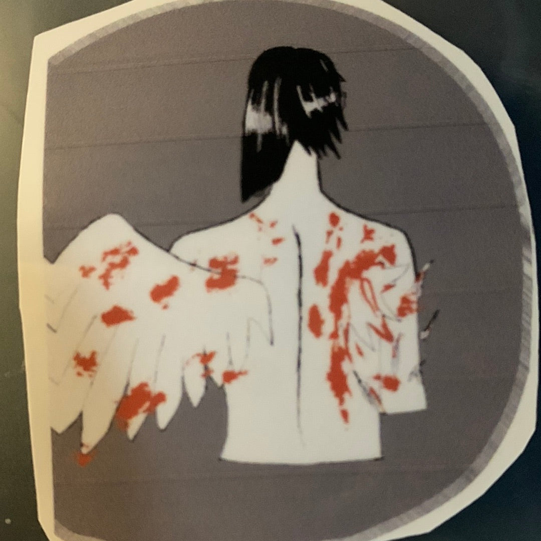 Broken wings sticker