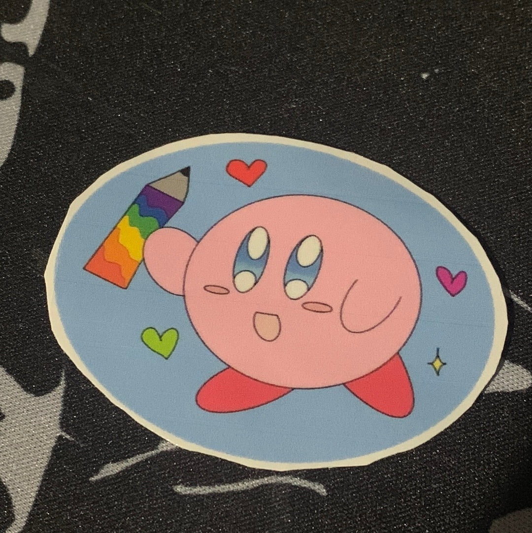 Kirby Pencil Sticker